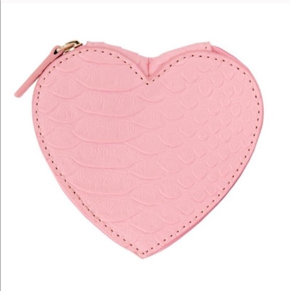 Pink Jules Kae heart-shaped coin purse - NWT - Picture 1 of 5